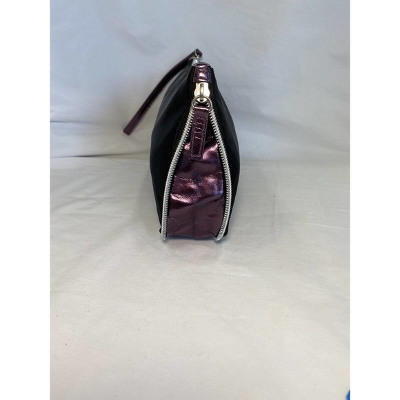 Lancome Signature Black & Purple Makeup Cosmetic Nylon Handbag Clutch Purse NWOT - Picture 2 of 8